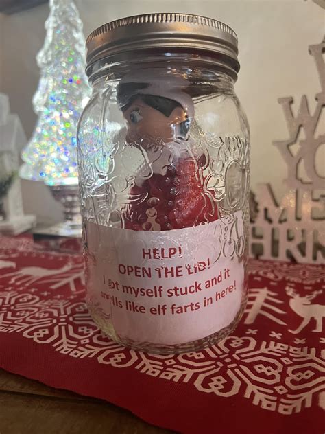 elf in a jar fart|elf on the shelf jar fart.